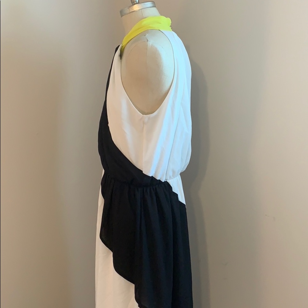 Chevron Color Block Maxi With Neon Collar - image 4